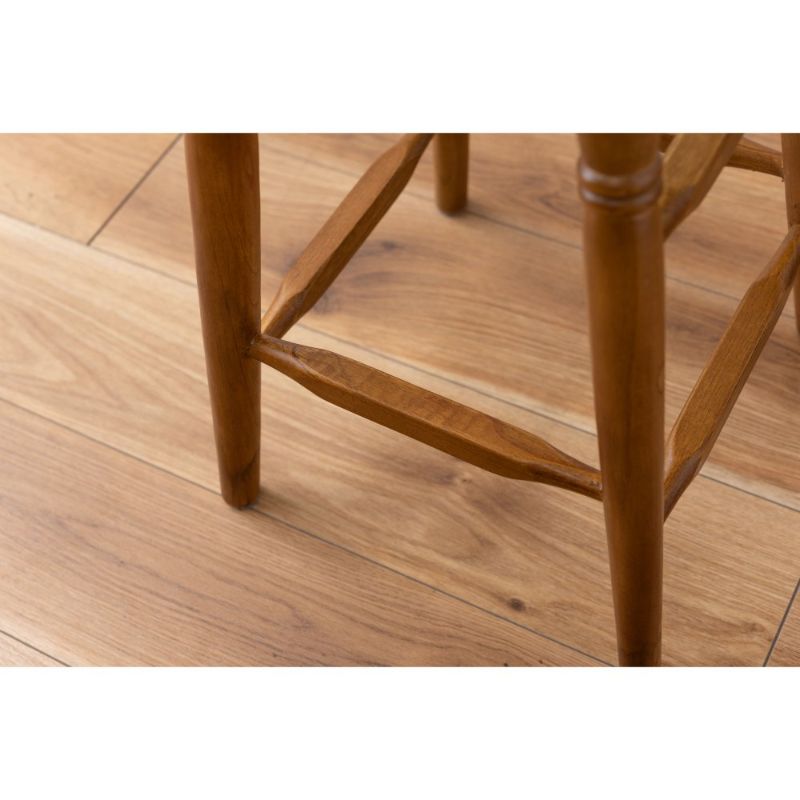 オーバルウッドハイスツール