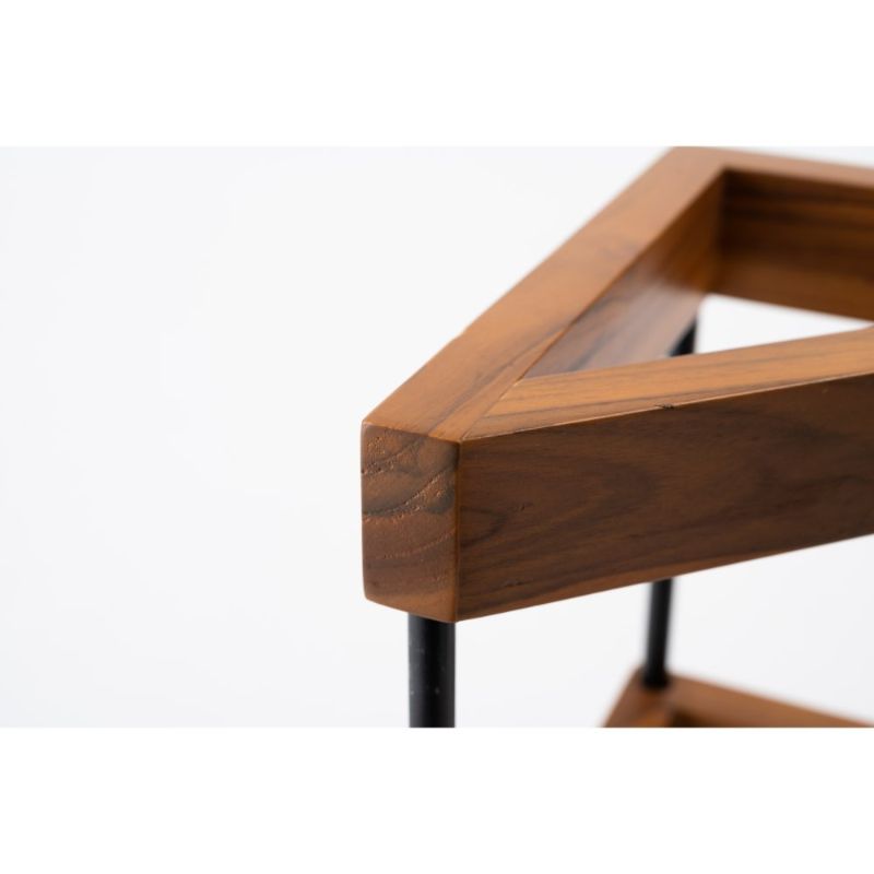 天然木(チーク材)使用 コーナー傘立て