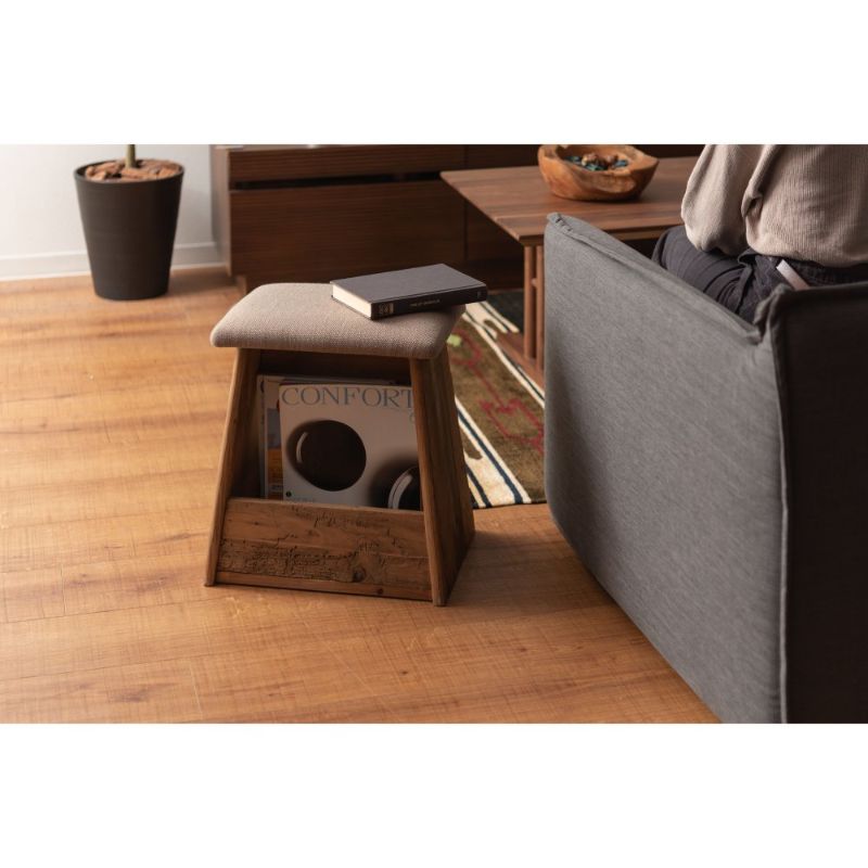 天然木パイン古材 ヴィンテージ調スツール