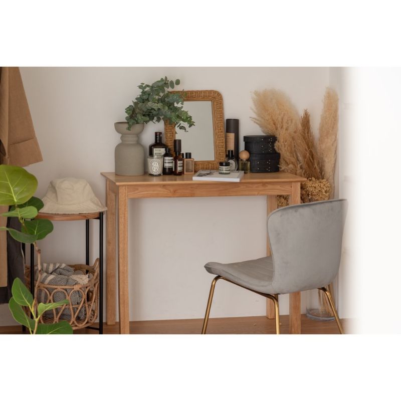 ナチュラル ラバーウッドデスク