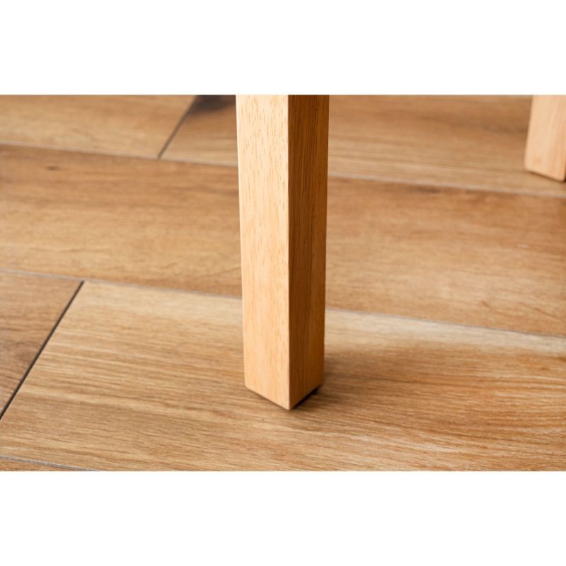 ナチュラル ラバーウッドスツール(収納付き)