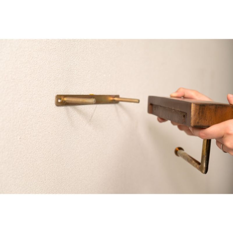 ペーパーホルダー 天然木(マホガニー)