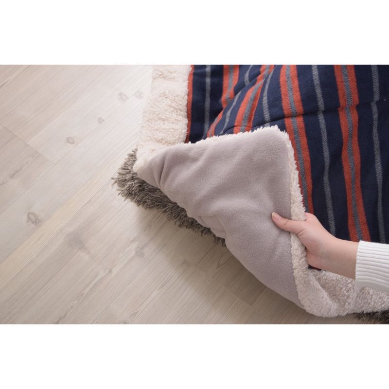 薄掛けこたつ布団 正方形 ストライプ