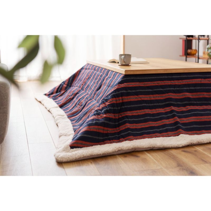 薄掛けこたつ布団 長方形 ストライプ