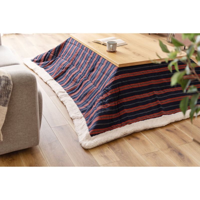 薄掛けこたつ布団 長方形 ストライプ