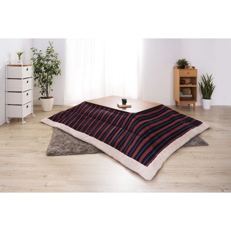 薄掛けこたつ布団 長方形 ストライプ