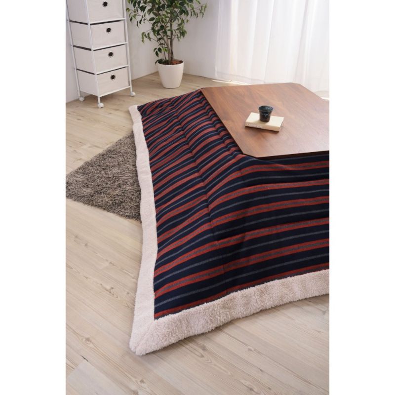 薄掛けこたつ布団 長方形 ストライプ