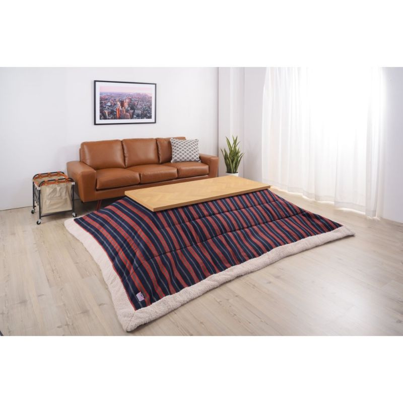 薄掛けこたつ布団 長方形 ストライプ