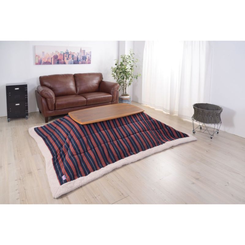 薄掛けこたつ布団 長方形 ストライプ