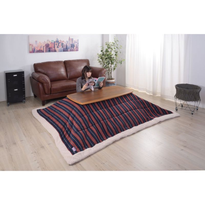 薄掛けこたつ布団 長方形 ストライプ