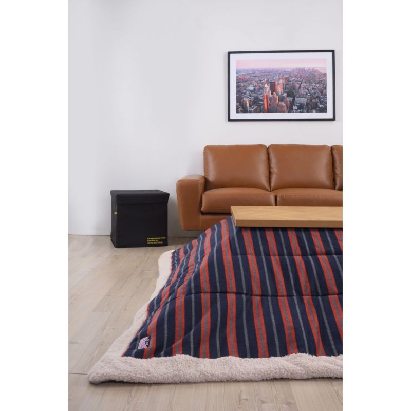 薄掛けこたつ布団 長方形 ストライプ