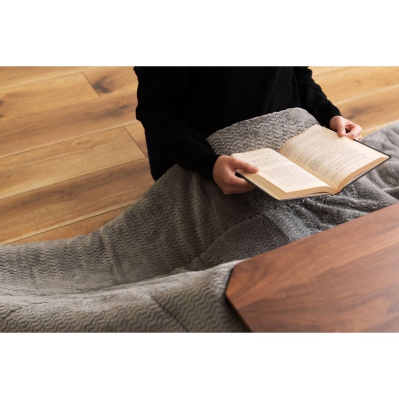 薄掛けこたつ布団 正方形 グレー