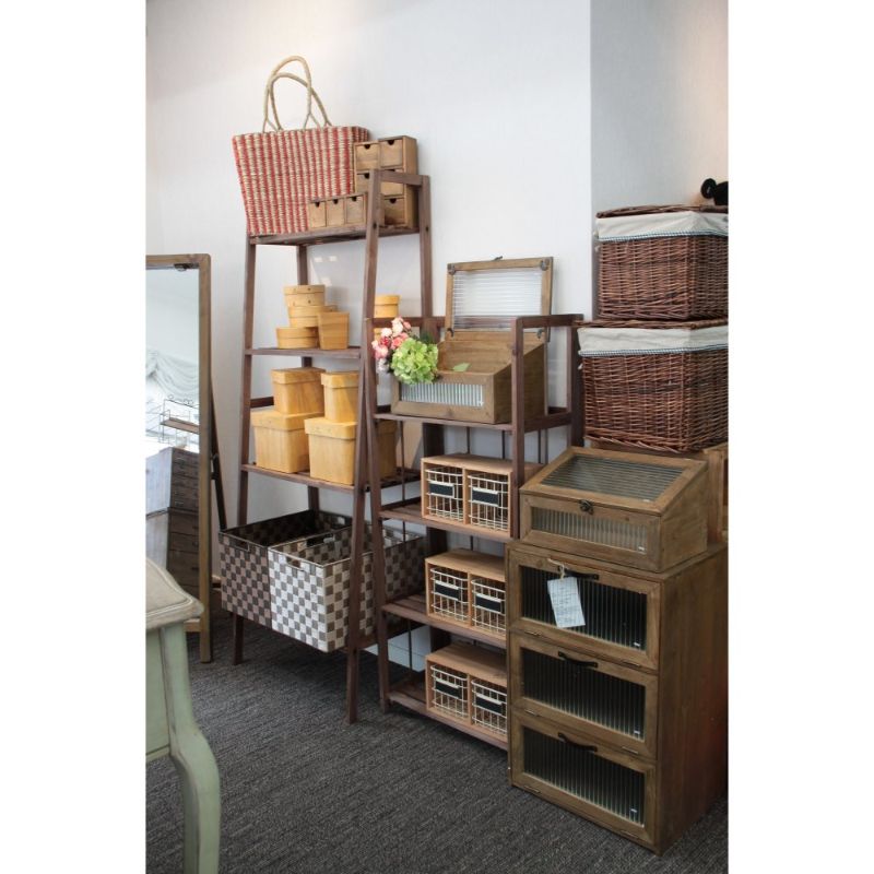 フォールディングウッドシェルフ 4段