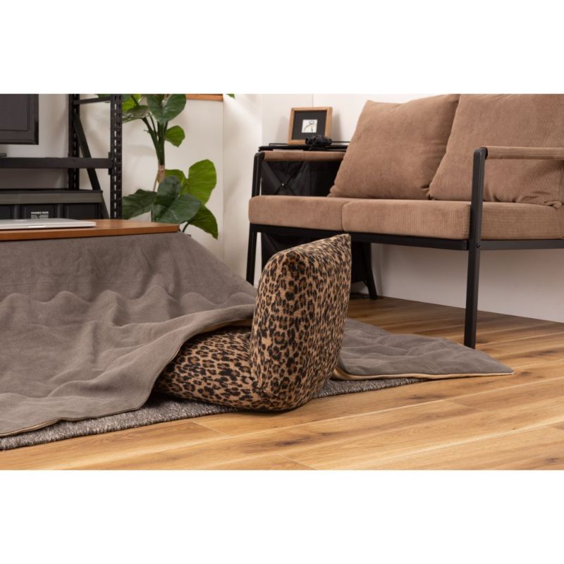 ヒョウ柄 カックンリクライナー(フロアチェア / 座椅子)