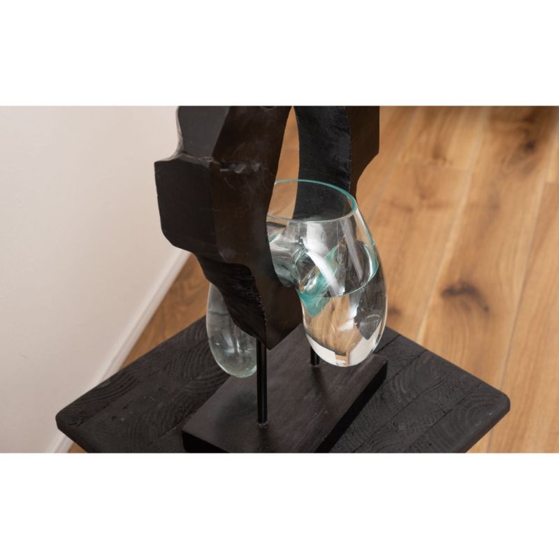 アート ウッドガラスオブジェ