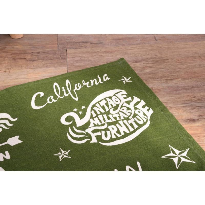 ヴィンテージ風 デザインコットンラグ